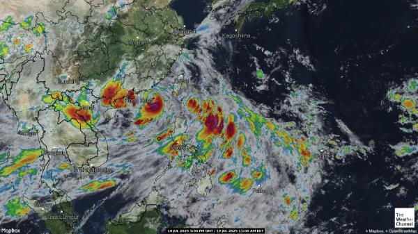 Filipines Previsió meteorològica, mapa meteorològic per satèl·lit 