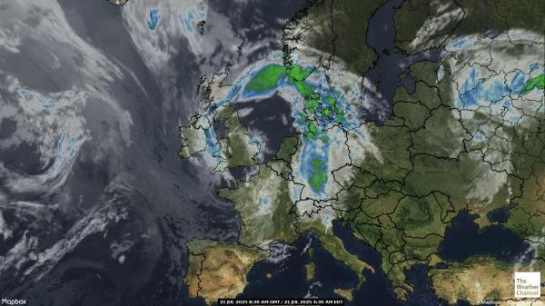 Polen Wetter Wolke Karte 