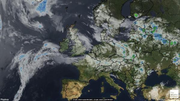 Polonia Mapa del tiempo pronóstico nube 