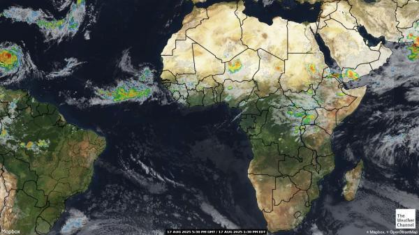 Réunion Weer wolk kaart 