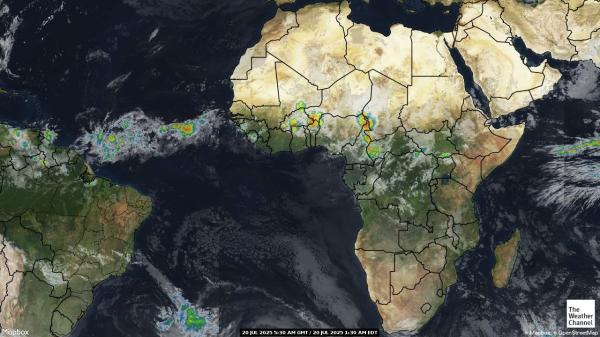 Rwanda Meteo nuvola mappa 