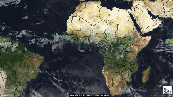 Rwanda Peta Cuaca awan 