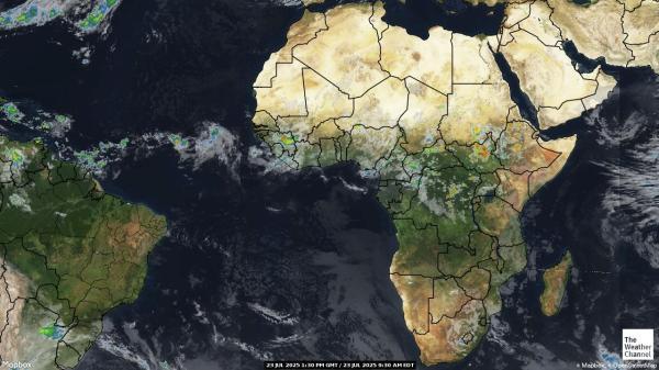 Rwanda Mapa ng mapa ng lagay ng panahon 