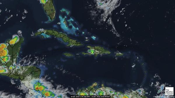 Saint Kitts and Nevis Meteo nuvola mappa 