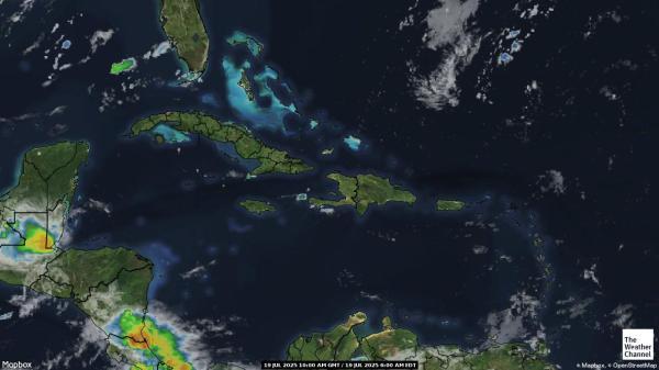 Saint Kitts and Nevis Meteo nuvola mappa 