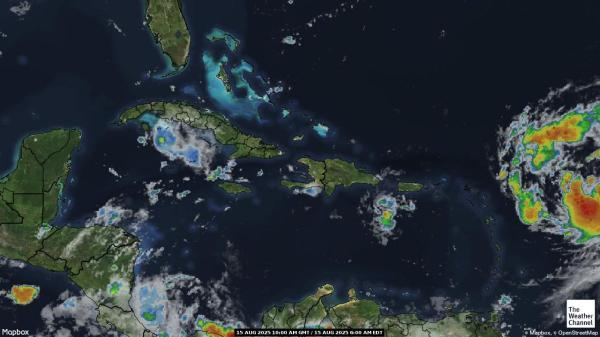 Saint Kitts Och Nevis Väder moln karta 