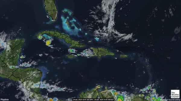 St. Lucia Wetter Wolke Karte 