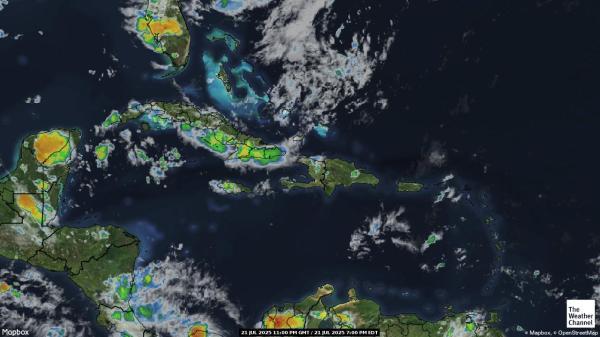 Saint Lucia Meteo nuvola mappa 
