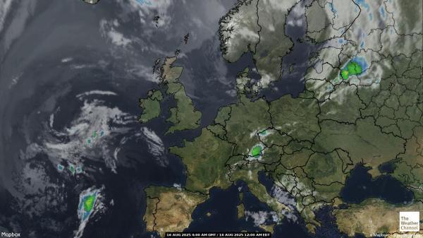 San Marino Weer wolk kaart 