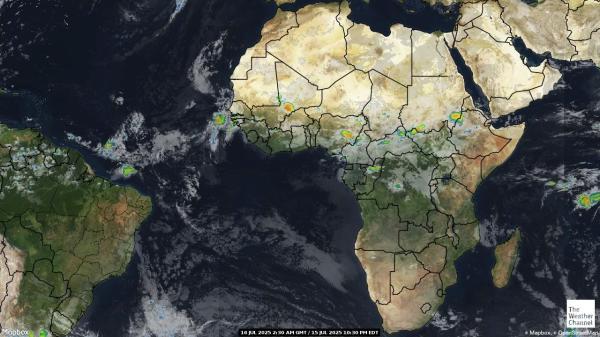 Senegal Meteo nuvola mappa 