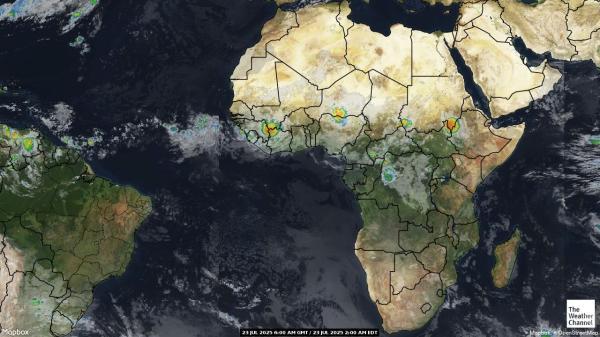 Senegal Previsão do tempo nuvem mapa 