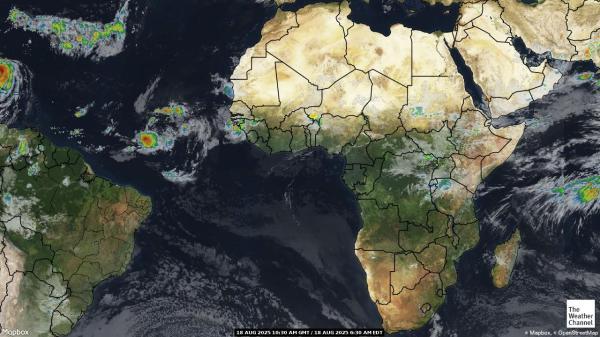 Sierra Leona Mapa del tiempo pronóstico nube 
