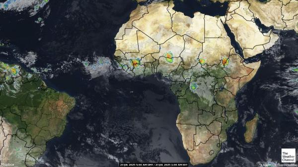 Sierra Leona Mapa del tiempo pronóstico nube 