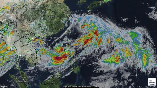 シンガポール 天気クラウドマップ 