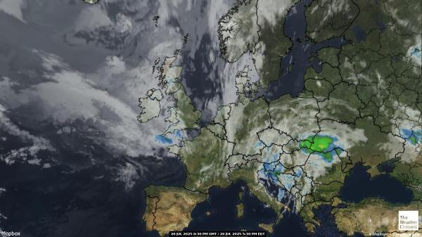 Eslovaquia Mapa del tiempo pronóstico nube 