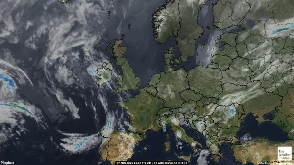 Slovenië Weer wolk kaart 