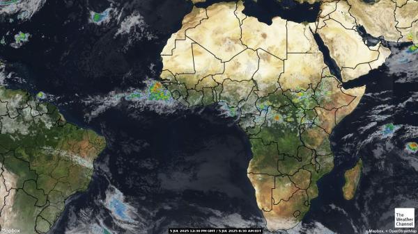 Sydafrika Vejret sky kort 