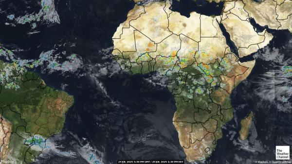 Sudáfrica Mapa del tiempo pronóstico nube 