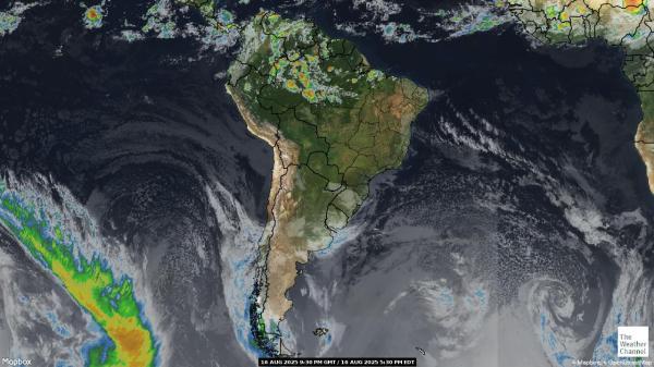 South America Weather Cloud Map 