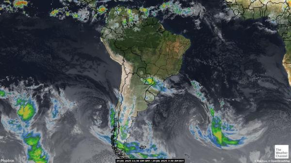 South America Weather Cloud Map 
