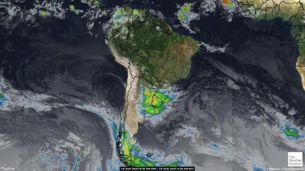 South America Weather Cloud Map 