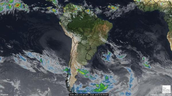 South America Weather Cloud Map 