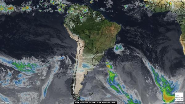 América del sur Mapa del tiempo pronóstico nube 