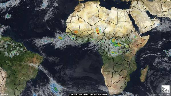Soudan Météo nuage carte 