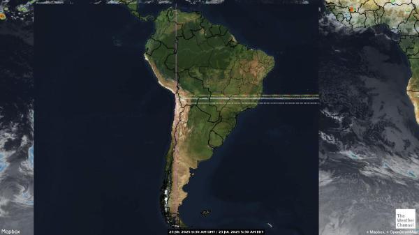 Suriname Mapa del tiempo pronóstico nube 