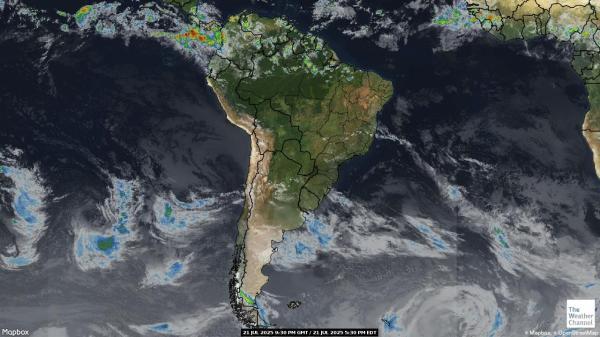 Suriname Mapa del tiempo pronóstico nube 