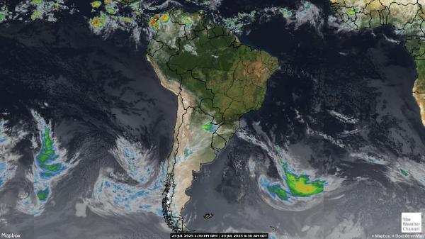 Suriname Weer wolk kaart 