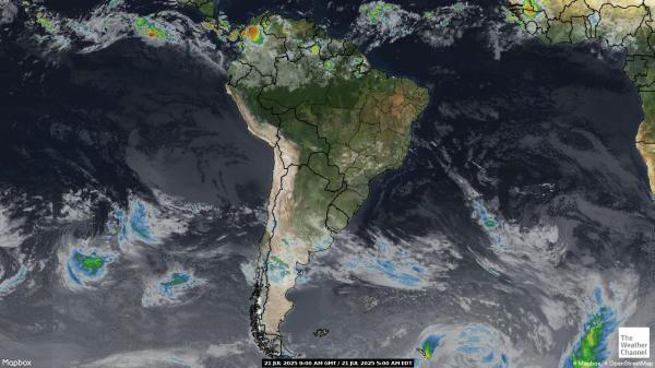 Suriname Weer wolk kaart 