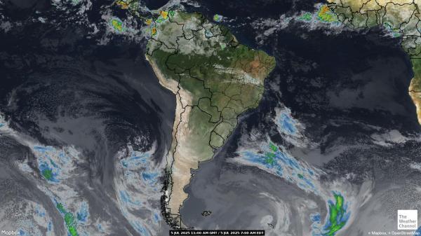 Suriname Météo nuage carte 
