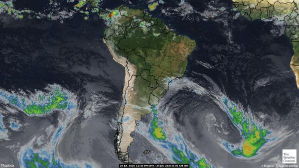 Suriname Wetter Wolke Karte 