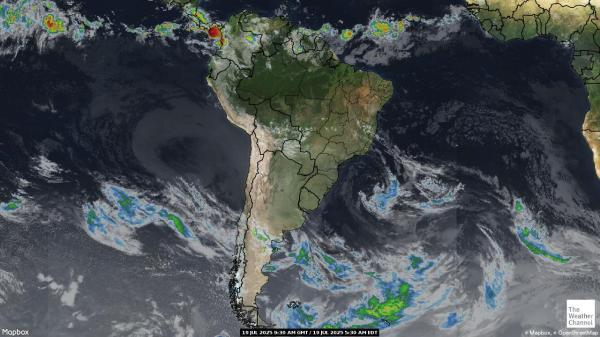 Suriname Weer wolk kaart 