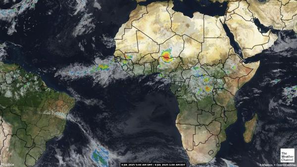 Swaziland Peta Cuaca awan 