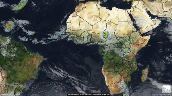 Swaziland Meteo nuvola mappa 