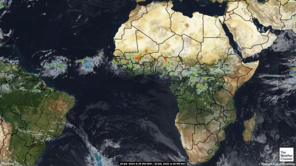 Swaziland Wetter Wolke Karte 