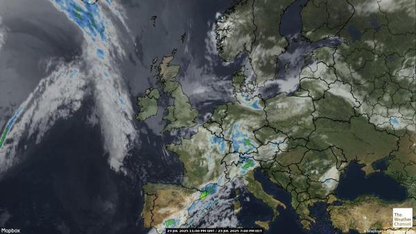 Switzerland Meteo nuvola mappa 