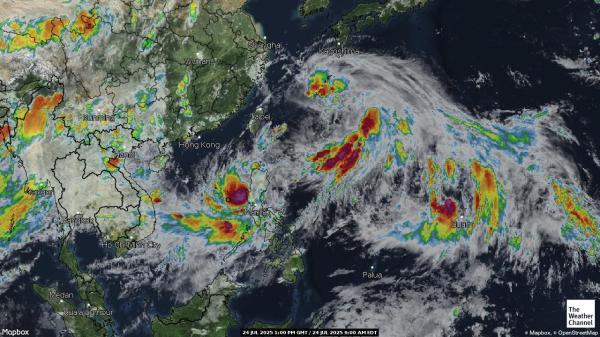 Taiwan Mapa ng mapa ng lagay ng panahon 
