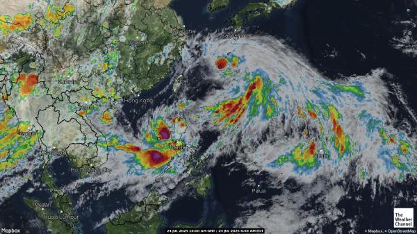 タジキスタン 天気クラウドマップ 