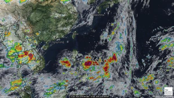Thailand Vejret sky kort 