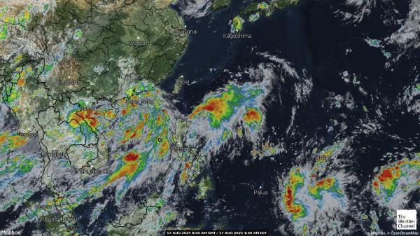 Thailand Weer wolk kaart 