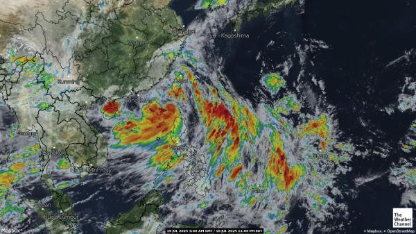 Tonga Mapa ng mapa ng lagay ng panahon 