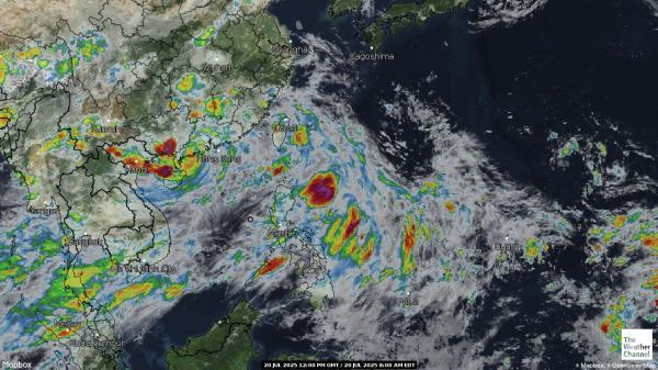 Tonga Mapa ng mapa ng lagay ng panahon 