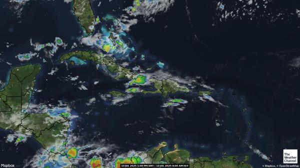 Trinidad and Tobago Meteo nuvola mappa 