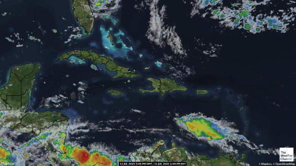 Trinidad ja Tobago Sää pilvi kartta 