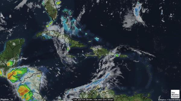 Trinidad y Tobago Mapa del tiempo pronóstico nube 