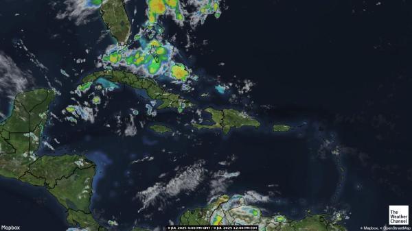 Trinidad ja Tobago Sää pilvi kartta 