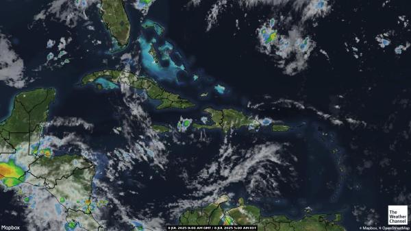 Trinidad ja Tobago Sää pilvi kartta 